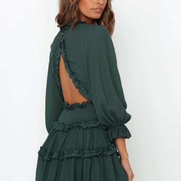 🔹New🔹Open Back Ruffle Dress - Picture 5 of 10